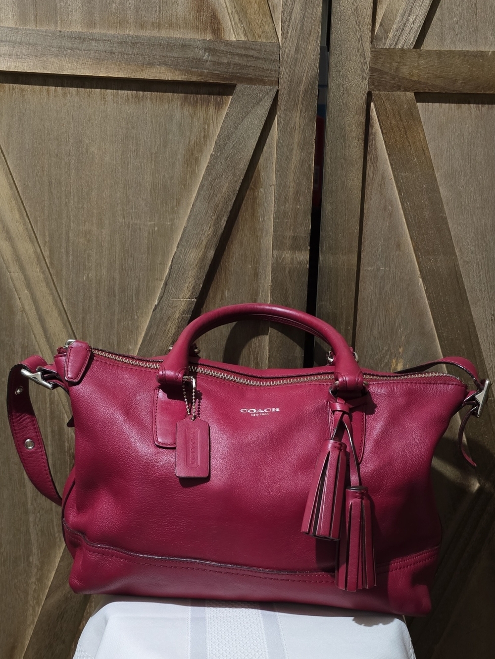 Coach Legacy Molly East West Sacthel Cherry 2012 Legacy Collection NO CALLOUTS